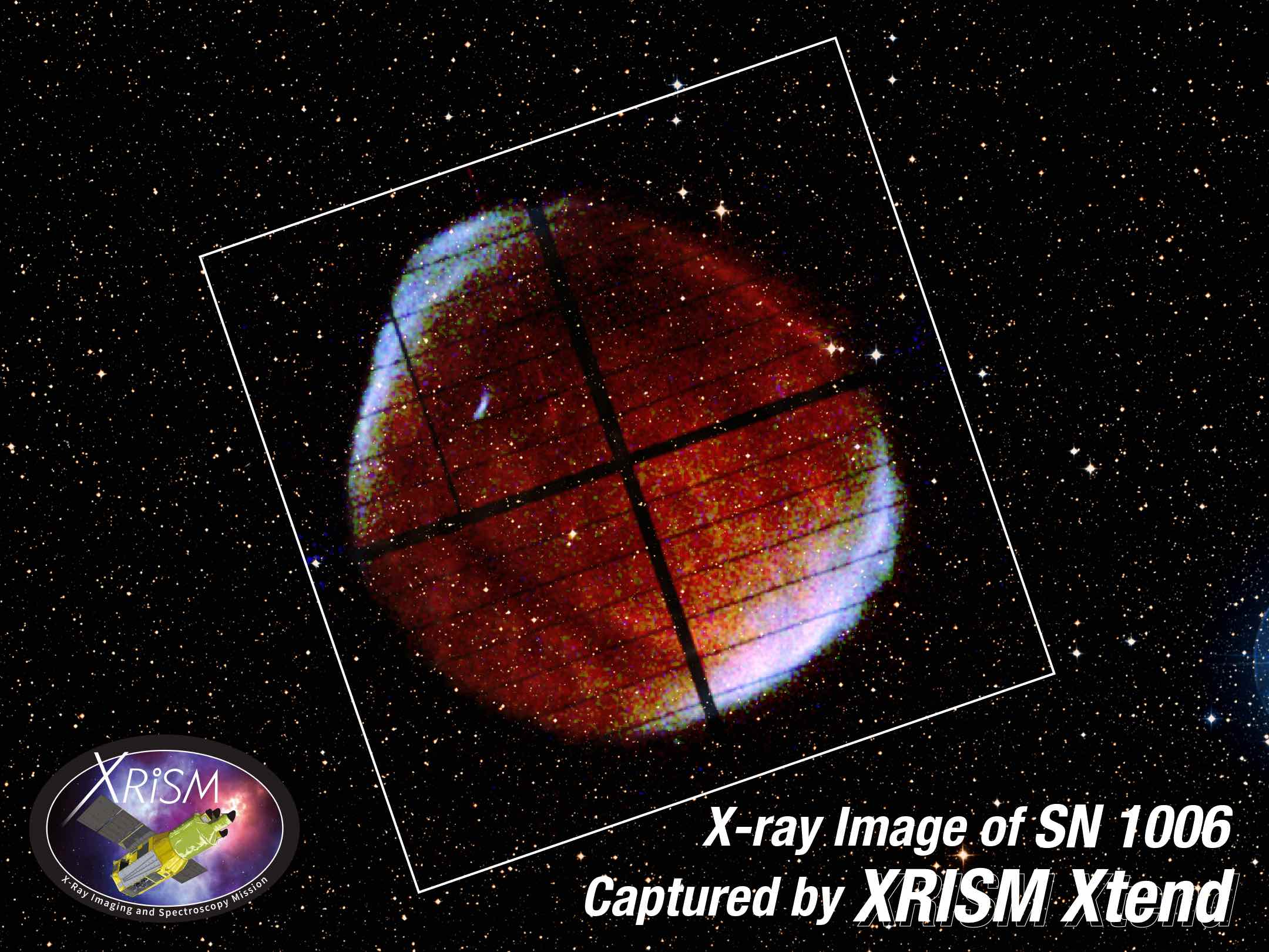 超新星SN1006の残骸のX線イメージ